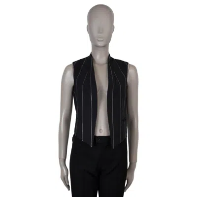 Pre-owned Brunello Cucinelli Grey Wool 2016 Sequin Vest Jacket 42 M In Gray