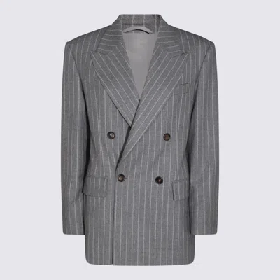 BRUNELLO CUCINELLI GREY WOOL BLAZER 