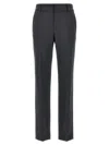 Brunello Cucinelli Wool Pants With Belt Loops And Pockets In Grey