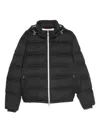Brunello Cucinelli Men Grey Quilted Design Hooded Neckline Zip Fastening Long Sleeves In Gray