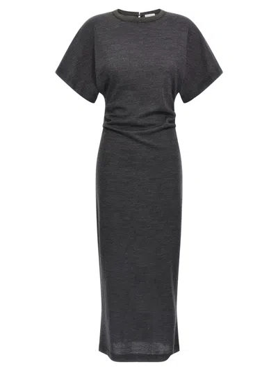 BRUNELLO CUCINELLI GREY WOOL DRESS