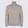 Brunello Cucinelli Geometric Jacquard Turtleneck Sweater