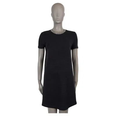 Pre-owned Brunello Cucinelli Grey Wool Monili Collar Knit Dress M In Gray