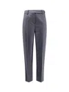 Brunello Cucinelli Wool Trousers In Grey