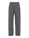 Brunello Cucinelli Grey Wool Pants In Grey