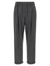 Brunello Cucinelli Women Wool And Cashmere Pants In Gray