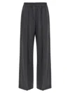 Brunello Cucinelli Grey Pants With Elastic Waist In Gray