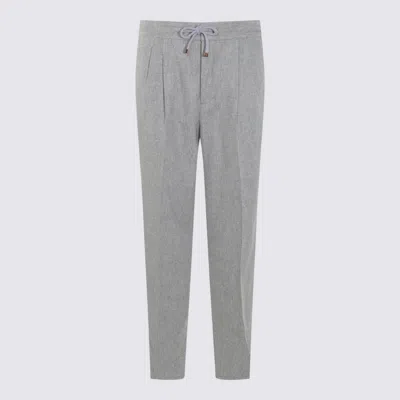 BRUNELLO CUCINELLI GREY WOOL PANTS