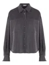Brunello Cucinelli Wool Shirt In Gray