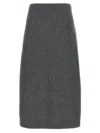 Brunello Cucinelli Longuette Midi Skirt In Stretch Cashmere