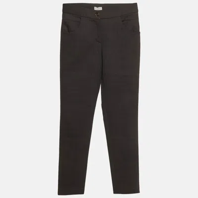 Pre-owned Brunello Cucinelli Grey Wool Straight Fit Trousers S In Gray