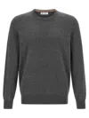Brunello Cucinelli Cashmere Crew Neck Sweater With Ribbed Cuffs And Hem