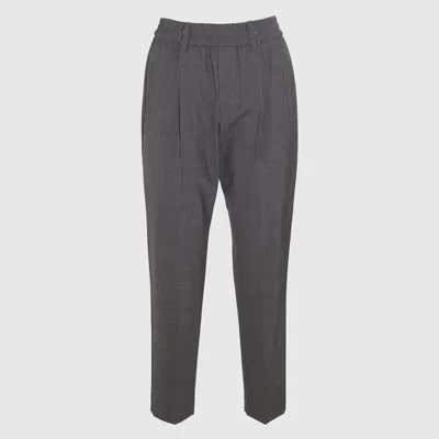 Brunello Cucinelli Grey Wool Trousers In Gray
