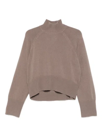 Brunello Cucinelli Grey Wool Turtle-neck Sweater