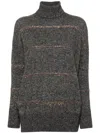 Brunello Cucinelli Sequin-embellished Knitted Jumper In Grey