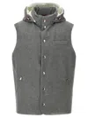 Brunello Cucinelli Grey Cotton Down Jacket In Gray