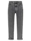 Brunello Cucinelli Greyscale Denim Jeans In Gray