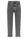 Brunello Cucinelli Greyscale Denim Jeans In Gray