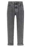 Brunello Cucinelli Greyscale Denim Jeans In Gray
