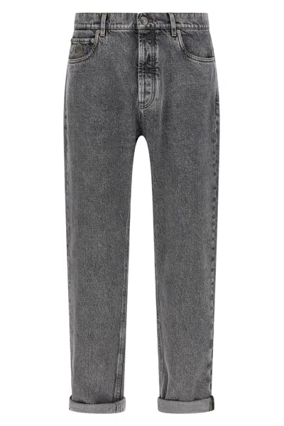 BRUNELLO CUCINELLI 'GREYSCALE' DENIM JEANS