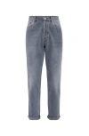 Brunello Cucinelli Greyscale Denim Trousers In Medium Grey