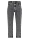 Brunello Cucinelli Greyscale Denim Jeans In Gray