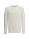 Brunello Cucinelli Half English Rib Sweater In White