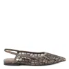 Brunello Cucinelli Women Sandal With Sparkling Abstract Embroidery In Suede In Multicolor