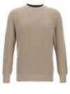 Brunello Cucinelli Half English Rib Knit Sweater In Neutral