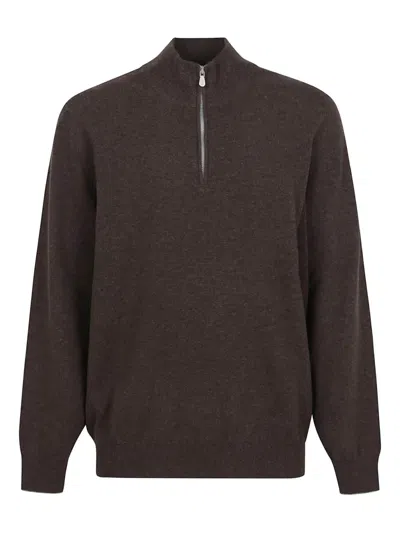 BRUNELLO CUCINELLI HALF-ZIP CASHMERE SWEATER