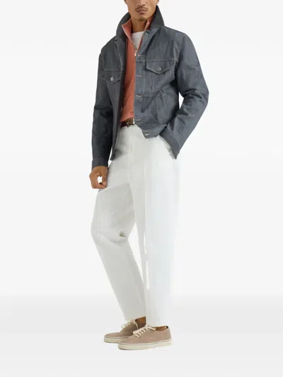 BRUNELLO CUCINELLI HALF-ZIP CASHMERE SWEATER