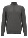 Brunello Cucinelli Half-zip Sweater Sweaters And Cardigans Gray
