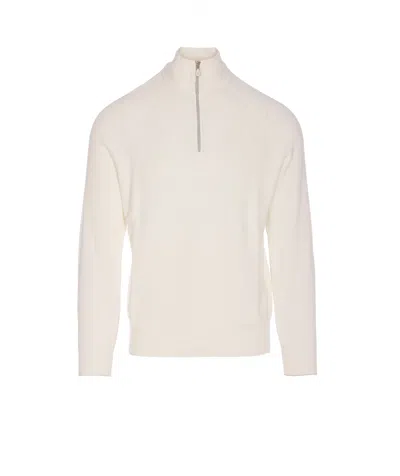 BRUNELLO CUCINELLI HALF ZIP SWEATER