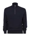 Brunello Cucinelli Half Zipper Sweater In Black