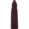Brunello Cucinelli Halterneck Dress With Beaded Collar In Black