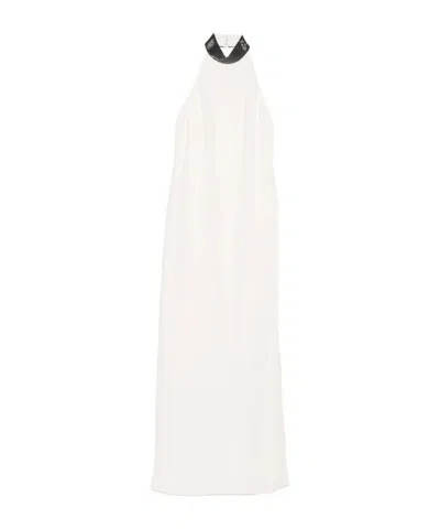 BRUNELLO CUCINELLI HALTERNECK EMBELLISHED DRESS