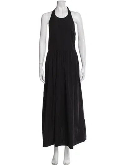 Pre-owned Brunello Cucinelli Halterneck Long Dress In Black