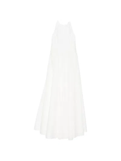 Brunello Cucinelli Halterneck Maxi Dress In White