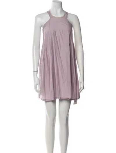 Pre-owned Brunello Cucinelli Halterneck Mini Dress In Purple