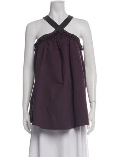 Pre-owned Brunello Cucinelli Halterneck Sleeveless Top In Green