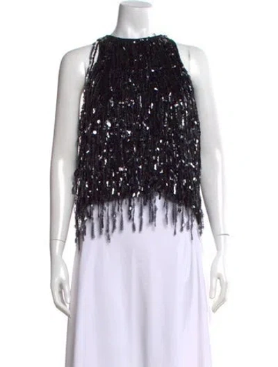 Pre-owned Brunello Cucinelli Halterneck Sleeveless Top W/ Tags In Black