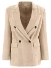 Brunello Cucinelli Hammered Corduroy Blazer With Monili