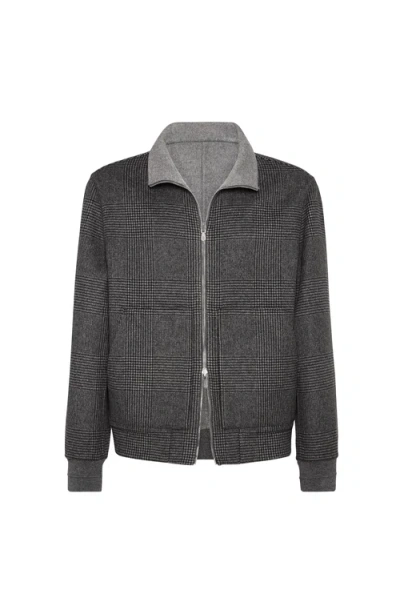 BRUNELLO CUCINELLI BRUNELLO CUCINELLI HAND-CRAFTED BOMBER JACKET