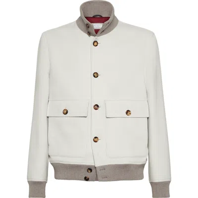 BRUNELLO CUCINELLI BRUNELLO CUCINELLI HAND-CRAFTED BOMBER JACKET