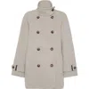 Brunello Cucinelli Hand-finished Caban Jacket In Gray
