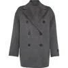 Brunello Cucinelli Hand-finished Caban Jacket In Lead