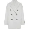 Brunello Cucinelli Hand-finished Caban Jacket In Light Grey