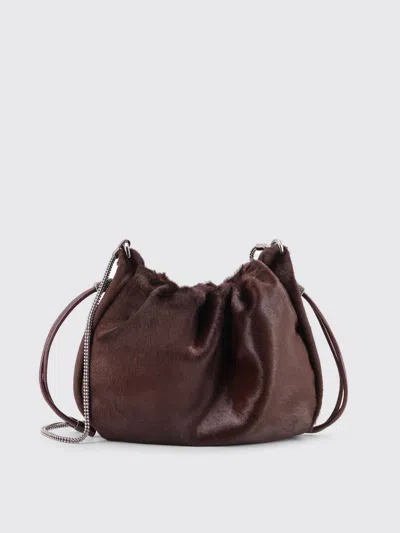 BRUNELLO CUCINELLI CROSSBODY BAG BRUNELLO CUCINELLI WOMAN COLOR BROWN,H41787032