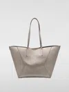 Brunello Cucinelli Metallic Leather Tote Bag In Brown