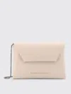 Brunello Cucinelli Women Bc Duo Leather Clutch With Precious Chain In White